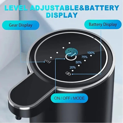 Smart Touchless Soap Dispenser - Automatic Foam/Liquid Dispenser with Adjustable Settings, USB Rechargeable, Waterproof & Wall-Mounted for Bathroom Use