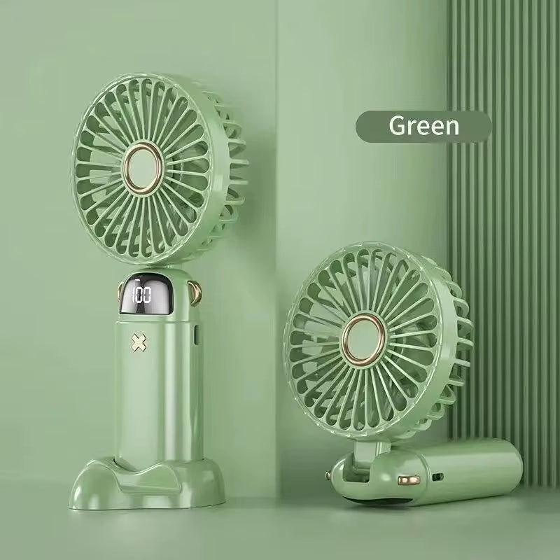 Mini Handheld Small Fan Portable Portable Silent Office Desk Student on Dormitory Charging Outdoor Hand Holding Fan Small