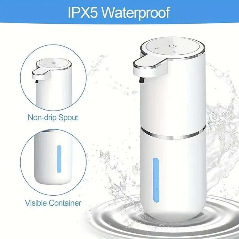 Smart Touchless Soap Dispenser - Automatic Foam/Liquid Dispenser with Adjustable Settings, USB Rechargeable, Waterproof & Wall-Mounted for Bathroom Use