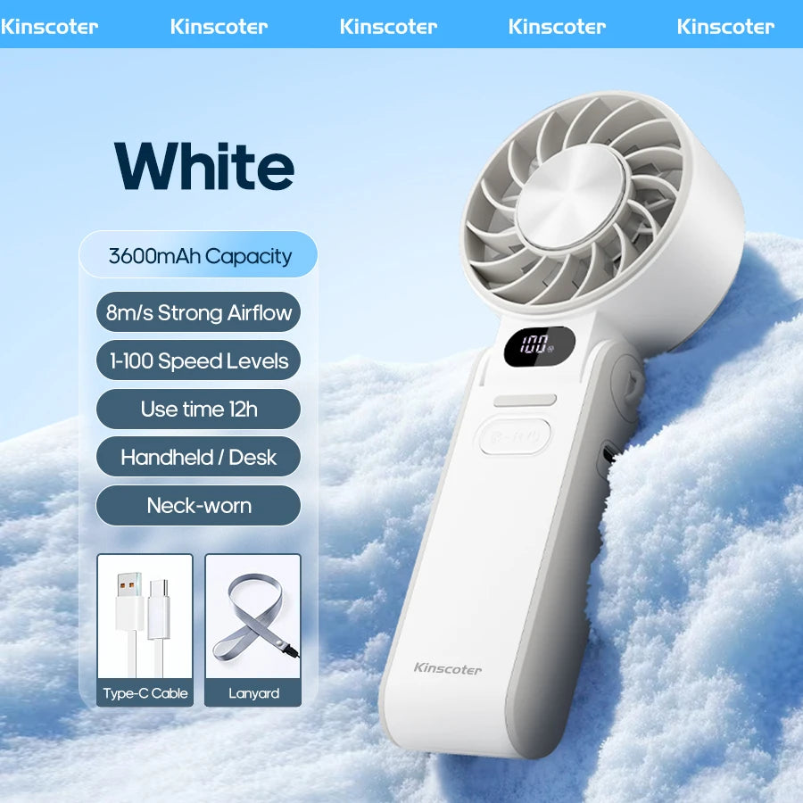 Rechargeable Mini Handheld Fan with Adjustable Speed
