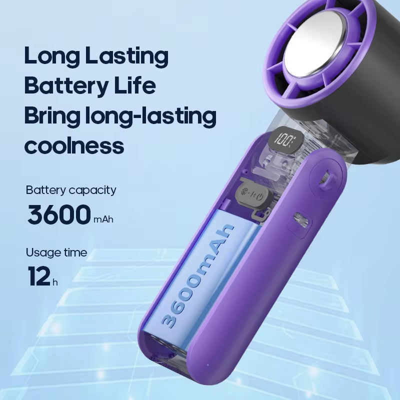 Rechargeable Mini Handheld Fan with Adjustable Speed
