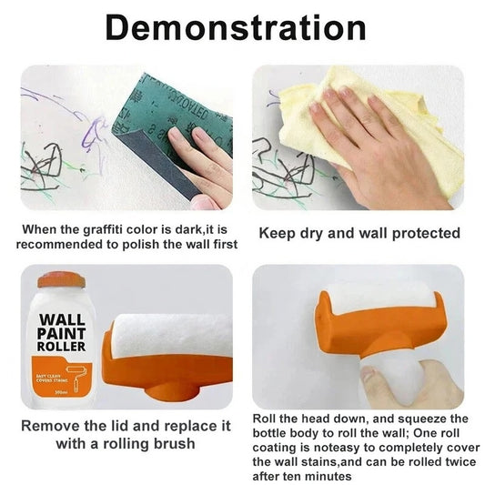 Antibacterial Wall Paint with Roller Brush – Latex Repair Paint for Home