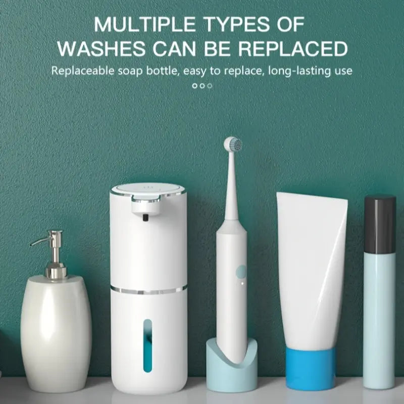 Smart Touchless Soap Dispenser - Automatic Foam/Liquid Dispenser with Adjustable Settings, USB Rechargeable, Waterproof & Wall-Mounted for Bathroom Use