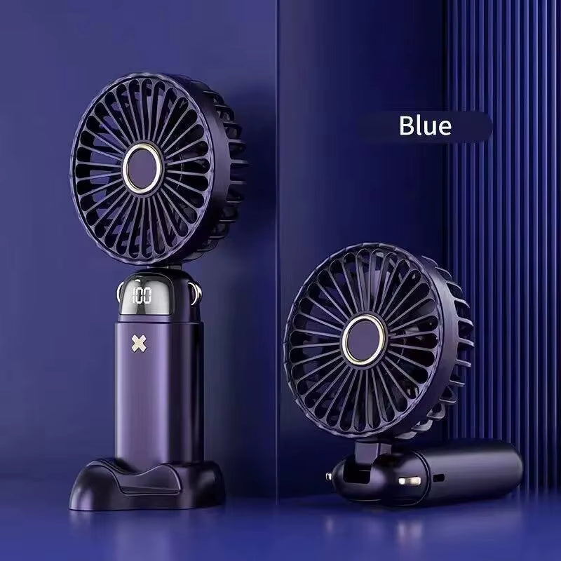 Mini Handheld Small Fan Portable Portable Silent Office Desk Student on Dormitory Charging Outdoor Hand Holding Fan Small
