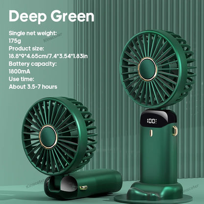 Stay Cool Anywhere with Our USB Handheld Mini Fan - Foldable, Portable, and Rechargeable with 5 Speed Settings!