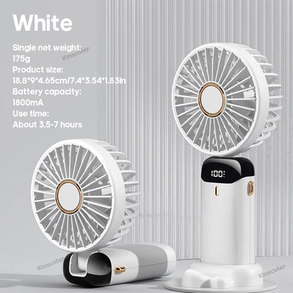 Stay Cool Anywhere with Our USB Handheld Mini Fan - Foldable, Portable, and Rechargeable with 5 Speed Settings!
