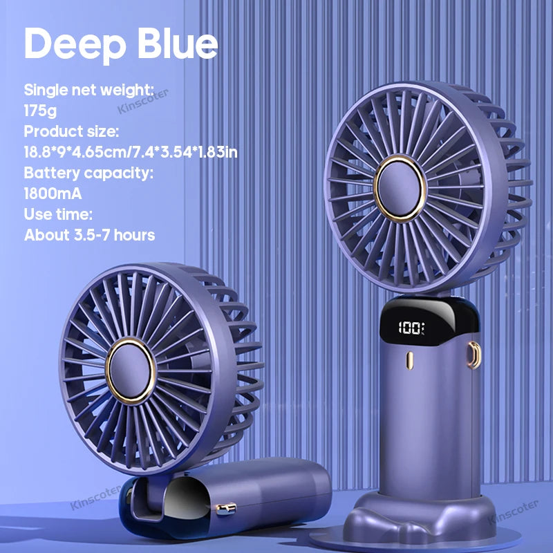 Stay Cool Anywhere with Our USB Handheld Mini Fan - Foldable, Portable, and Rechargeable with 5 Speed Settings!