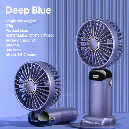 Stay Cool Anywhere with Our USB Handheld Mini Fan - Foldable, Portable, and Rechargeable with 5 Speed Settings!