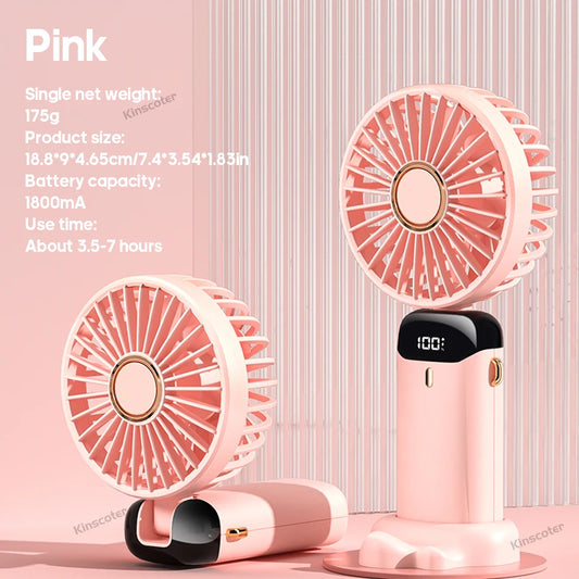 Stay Cool Anywhere with Our USB Handheld Mini Fan - Foldable, Portable, and Rechargeable with 5 Speed Settings!