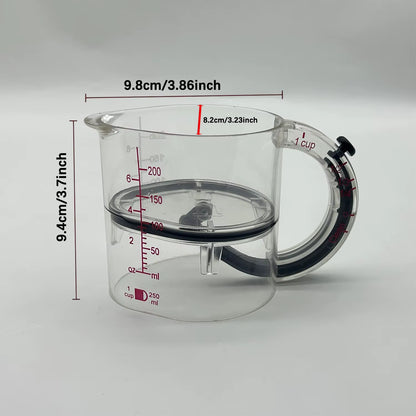 Versatile 4-in-1 Adjustable Measuring Cup with Innovative Scraper Base for Effortless Cooking