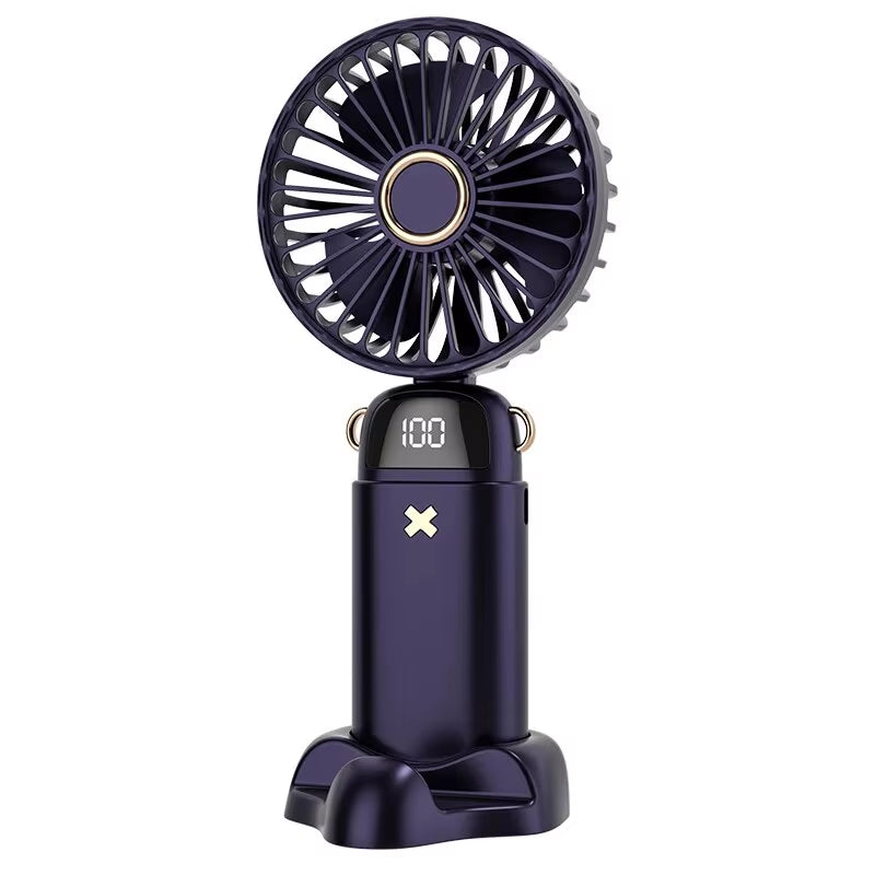 Mini Handheld Small Fan Portable Portable Silent Office Desk Student on Dormitory Charging Outdoor Hand Holding Fan Small